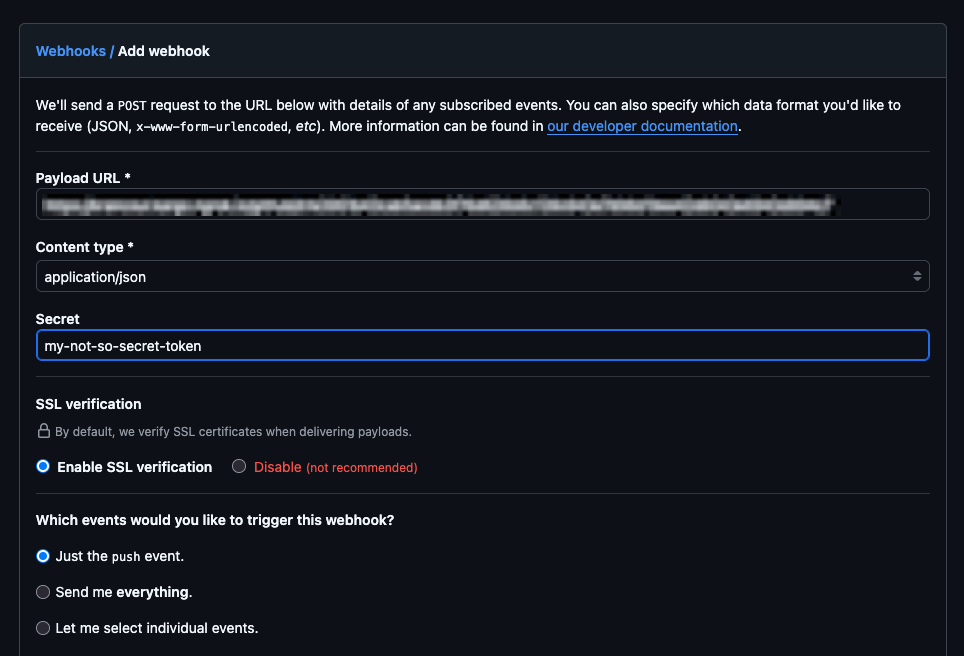Add Webhook Form